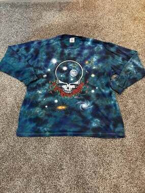 Vintage 1997 Grateful Dead Space Your Face Long Sleeve Tie Dye Shirt XL